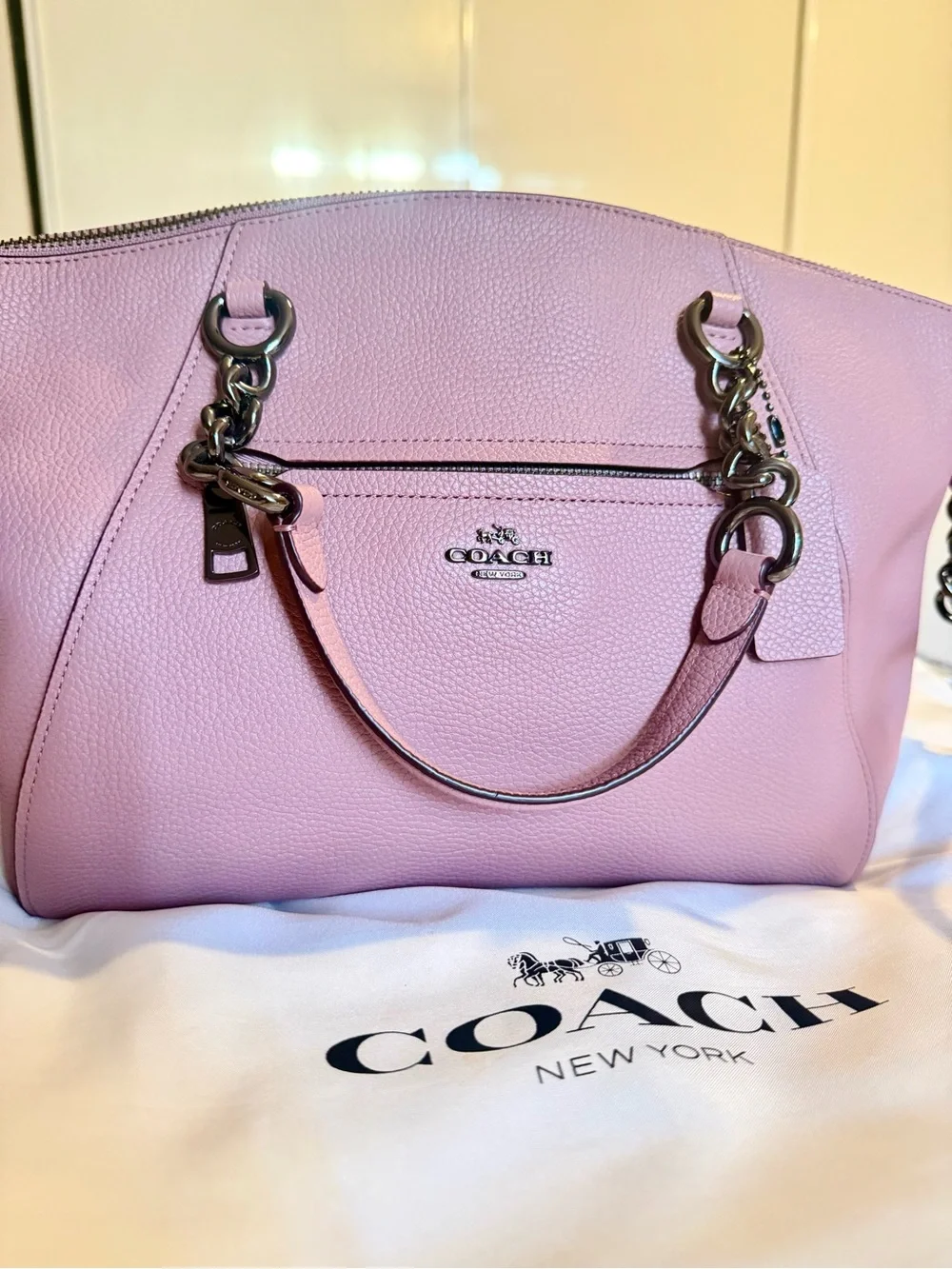 Coach Chain Prairie Satchel (Dusty Rose)